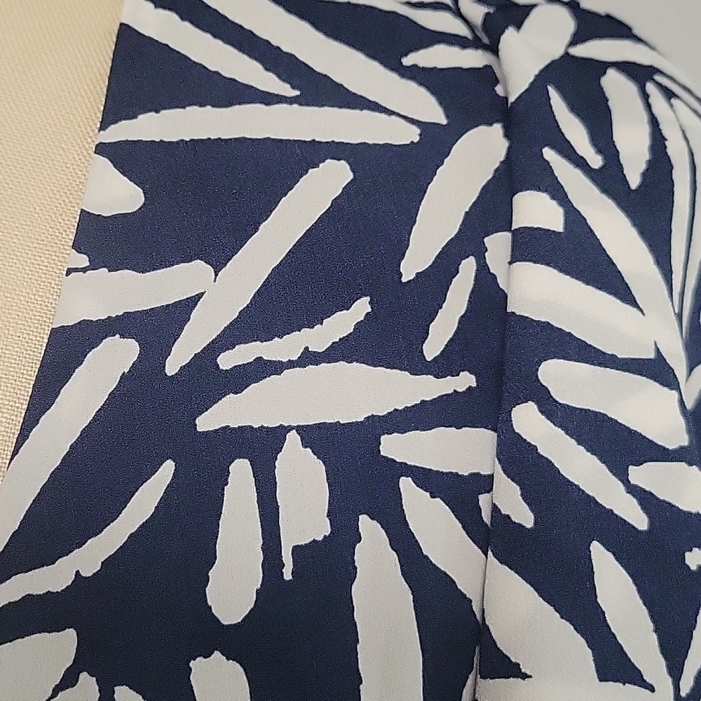 Hutch By Anthropologie Navy And White Leaf Maxi Dress, Size S - Picture 2 of 6